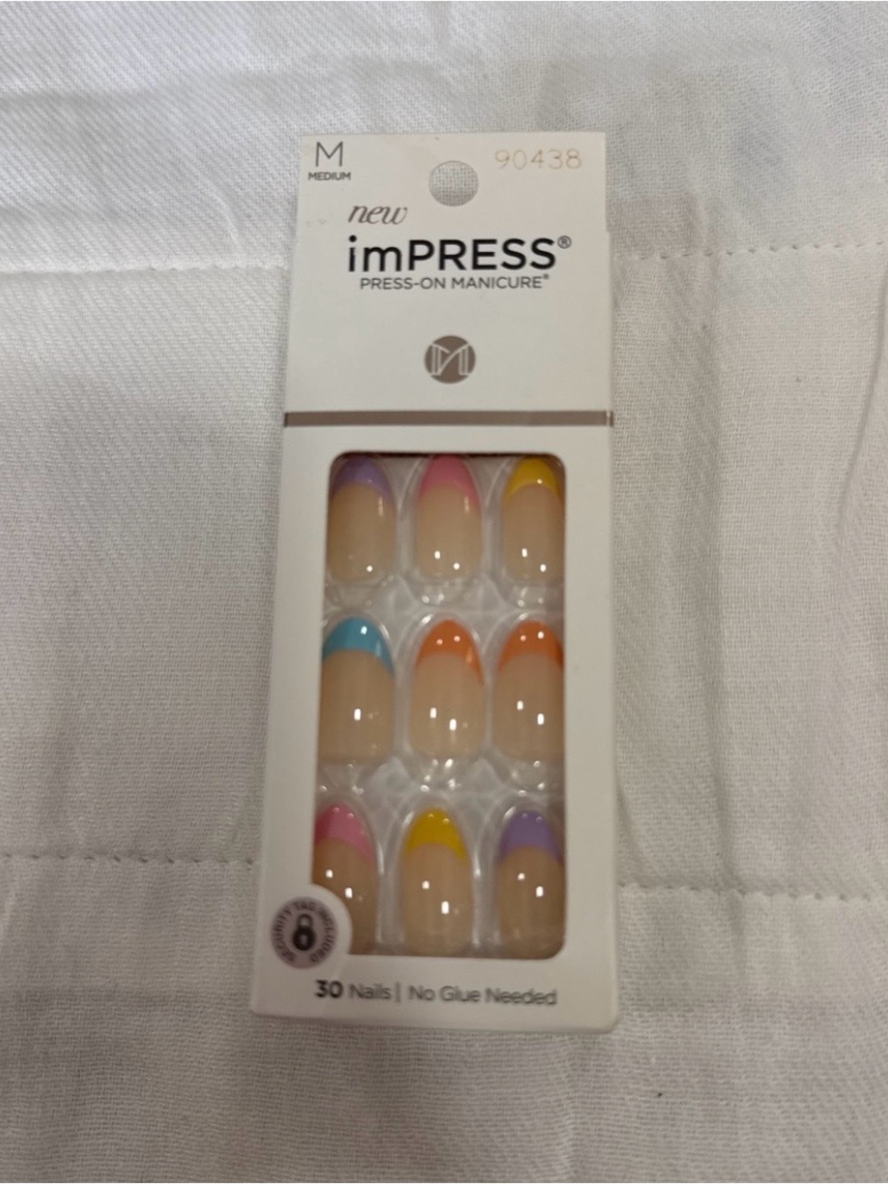 imPRESS Multi-Color French Tip Press-On Manicure - Pastel French Tips